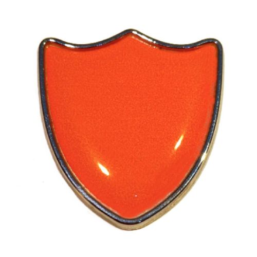 Orange shield badge